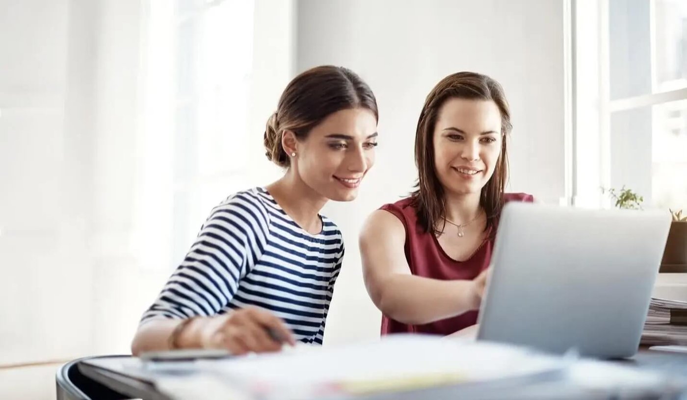 Female colleague completing onboarding for cybersecurity awareness