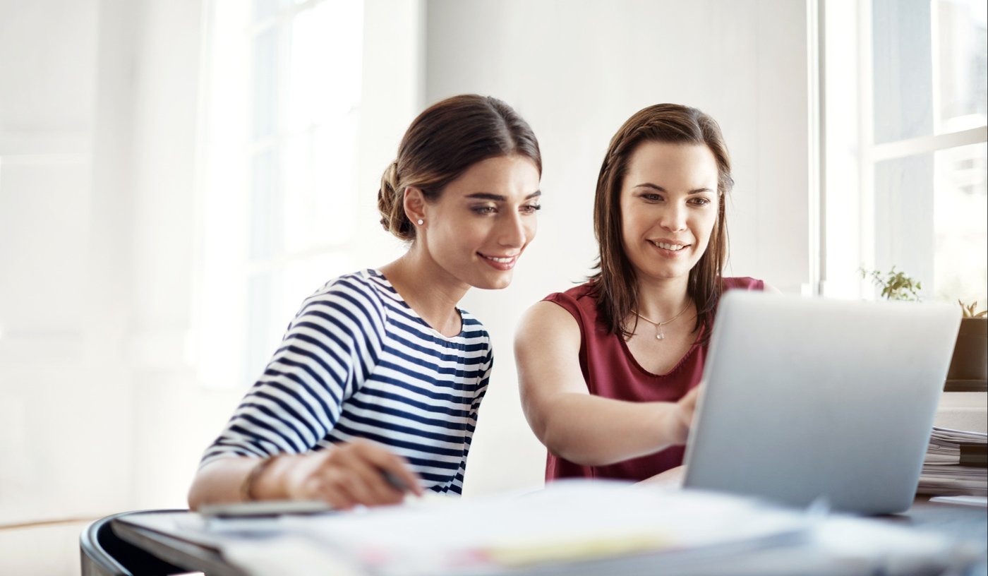 Female colleague completing onboarding for cybersecurity awareness