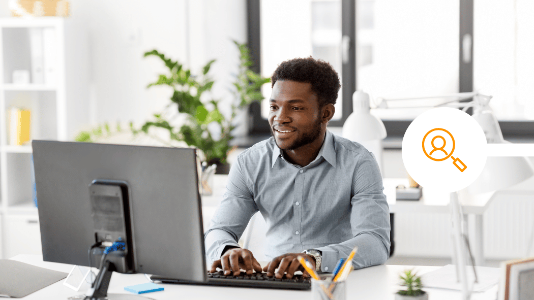 professional using computer to send secure email
